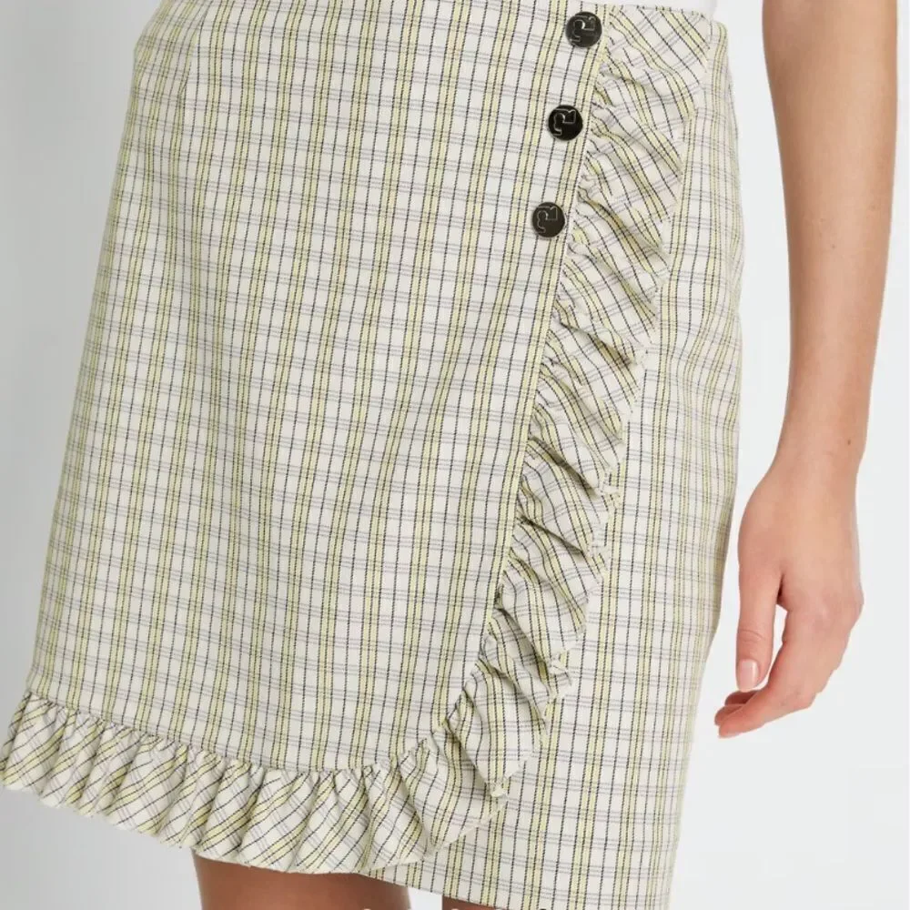 NWT Tory Burch Perfomance Mini Yellow Skirt Golf Twill Size 0